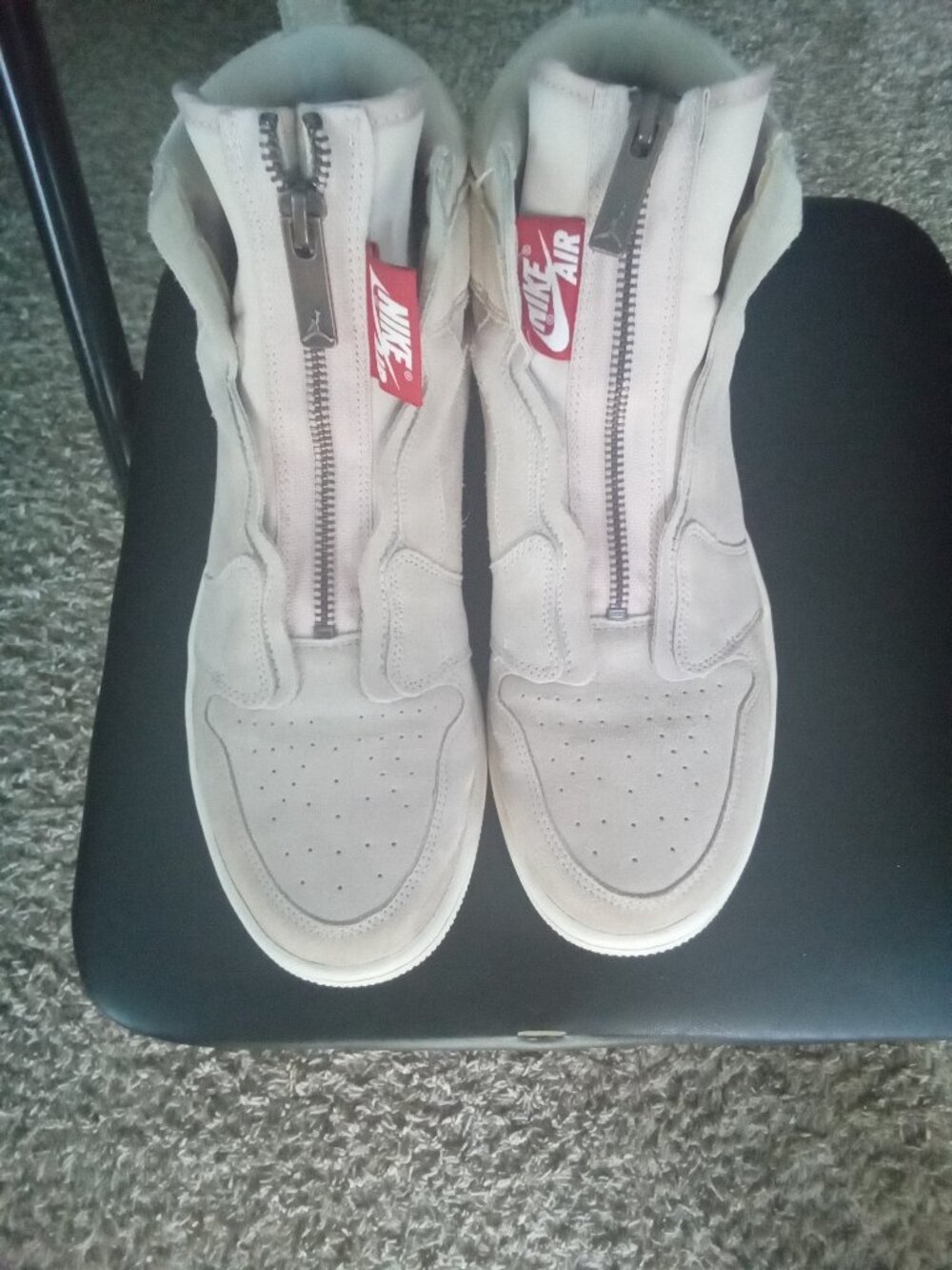 The Air Jordan 1 Zip High Partical Beige sneakers